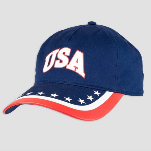 Wemco Men S Usa Blue Flag Brim Baseball Hat One Size Target