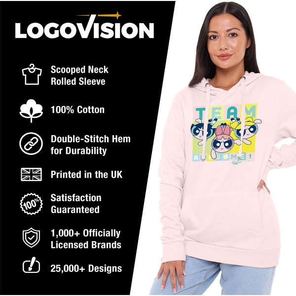 Hoodie de Mujer Powerpuff Girls Equipo Increíble 5