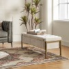 Octavio Modern Upholstered Flip Top Storage Bench with Metal Legs|ART OF LIVING DESIGNS - 4 of 4
