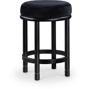 Meridian Furniture,Monette Black Velvet Counter Stool - 1 of 4