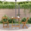 Garden Table Natural wood Solid acacia wood 27.6 x 27.6 x 29.5 in - 3 of 4