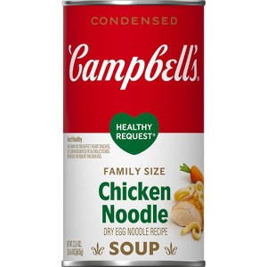 Campbell's Condensed Family Size Healthy Request Chicken Noodle Soup - 22.4oz - 1 of 4