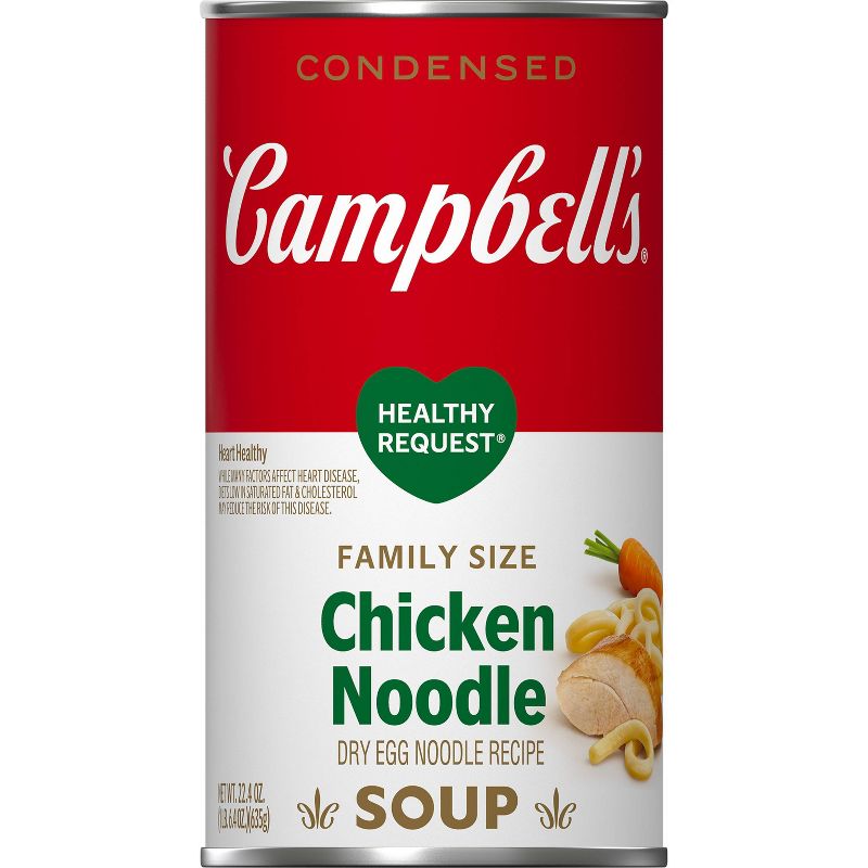 Campbell&#39;s Condensed Family Size Healthy Request Chicken Noodle Soup - 22.4oz, 1 of 12