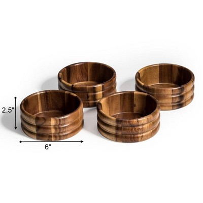 Kalmar Home Acacia Wood Salad Bowl - Thumbnail 2