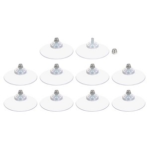 Unique Bargains PVC Durable Hooks and Hangers Suction Pads with Screw 10 Pcs - 1 of 4