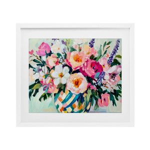 Stupell Industries Colorful Bouquet in Spring Vase Framed Print Under Glass Art - 1 of 4