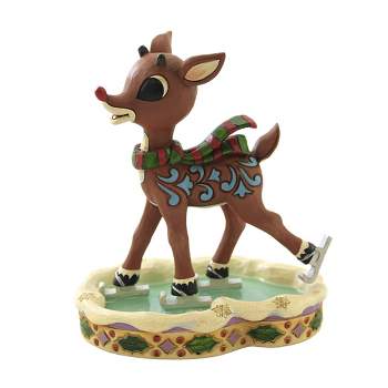 Jim Shore 6.0 Inch Rudolph Ice Skating Red Nosed Reindeer Figurines