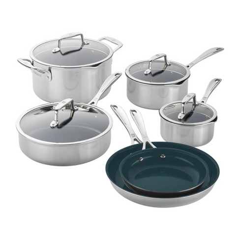 ZLINE 10-Piece Stainless Steel Non-Toxic Cookware Set (CWSETL-ST-10)