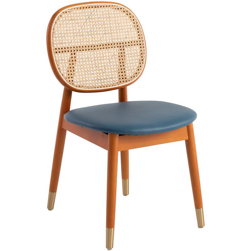 LeisureMod Holbeck Wicker Dining Chair with Beech Wood Legs, 1 of 10