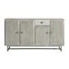Treasure Trove Accents 4 Door One Drawer Credenza Valparaiso Gray - 2 of 4