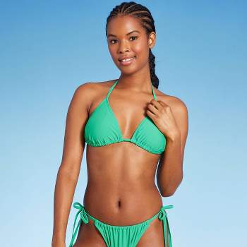 Women's Bralette Bikini Top - Wild Fable™ Green S : Target