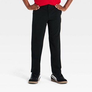 Boys' Uniform Chino Pants - All in Motion™ Black 10 Husky : Target