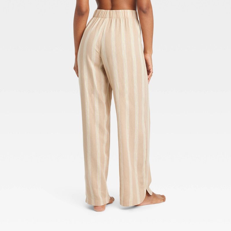 Women's Linen Blend Pajama Pants - Stars Above™, 2 of 6
