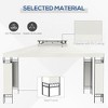 DOMETOUR 10' x 13' Patio Gazebo, Double Roof Canopy Shelter with Screen, for Garden, Lawn, Backyard, Deck, Cream White - 3 of 4