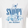 Women's - Peanuts - Snoopy Ski Resort Mountains Cropped Graphic T-Shirt - 2 of 4