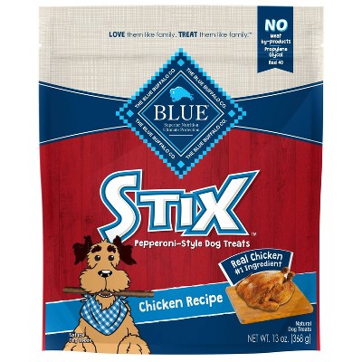 Blue Buffalo Stix Pepperoni-Style Chicken Recipe Dog Treats - 13oz