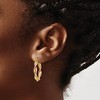 Black Bow Jewelry Tri-Color Twisted Round Hoops in 14k Yellow Gold, 25mm (1 Inch) - 3 of 4