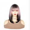 Jessie's Wig 14inch Bob Wig Synthetic Wigs Omber Black Pink Black1 Pc/Pack - 4 of 4