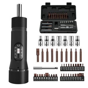 Itopfox 49-Piece Torque Screwdriver Set with S2 Bits & Sockets, 1/4” Drive Torque Wrench for Maintenance, Bike Repair & Mounting - 1 of 4