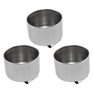 Creative Mark Stainless Steel Palette Cup 100ml, 3 Pack with Sturdy Clip for Palette Attachment- 2-3/8" Diameter Paint Cup for Artists, Students, - 1 of 4