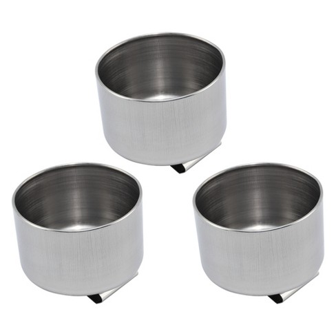 Creative Mark Stainless Steel Palette Cup 100ml, 3 Pack with Sturdy Clip for Palette Attachment- 2-3/8" Diameter Paint Cup for Artists, Students, - image 1 of 4