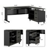 Resenkos Computer Desk, Gaming Desk,Industrial L-Shaped Desk, 63" Computer Executive Desk with File Cabinet,Black - 2 of 4