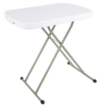 Hasting Home Adjustable Folding Table - Lightweight Portable Folding Desk