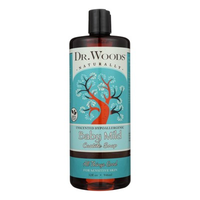 Dr. Woods Unscented Hypoallergenic Baby Mild Castile Soap - 32 oz