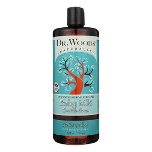 Dr. Woods Unscented Hypoallergenic Baby Mild Castile Soap - 32 oz - 1 of 3