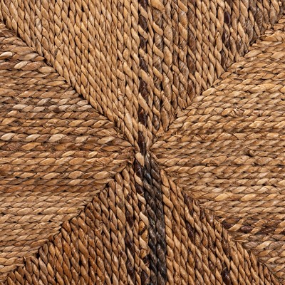 Laymi Bohemian Dark Brown Mahogany and Seagrass Side Chair