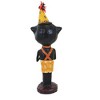 Jorge De Rojas 11.5 Inch Smiley Puss Halloween Black Cat Pumpkin Figurines - 3 of 3