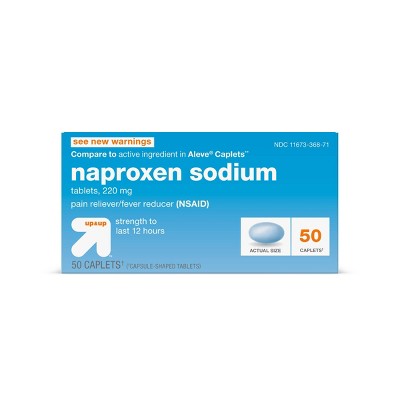 Naproxen Sodium (NSAID) Pain Reliever & Fever Reducer Caplets - 50ct - up & up™