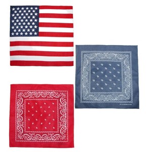 CTM American Flag and Paisley Bandana Kit (Pack of 3) - 1 of 4