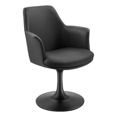 Modway Lippa Vegan Leather Swivel Dining Armchair