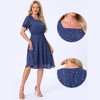 Allegra K Women's Square Neck Metallic Stars Ruffle A-Line Stretch Waist Midi Dress - 2 of 4