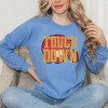 Simply Sage Market Women's Graphic Sweatshirt Touch Down Red Helmet Distressed - 2 of 3