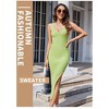Clearlove Dresses for Women Spring/Summer V-Neck Sleeveless mid-Calf Slit Knitted Dress Women's Long Dress - 3 of 4
