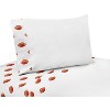Sweet Jojo Designs Boy Toddler Bedding Set Football Green Brown and Red 5pc - 4 of 4