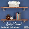 Pipe Decor 36” Sunset Cedar Live Edge Wood Shelf with L-Shaped Pipe Brackets (2-Pack) - 2 of 4