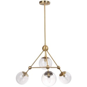 Bain 4 Light 32" Pendant - PND4006 - Bronze - Safavieh - 1 of 4