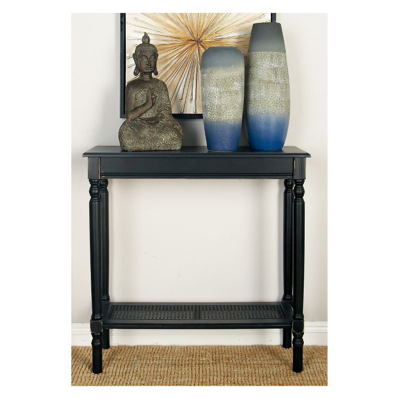 Wood Traditional Rectangular Console Table Black - Olivia & May, 3 of 10