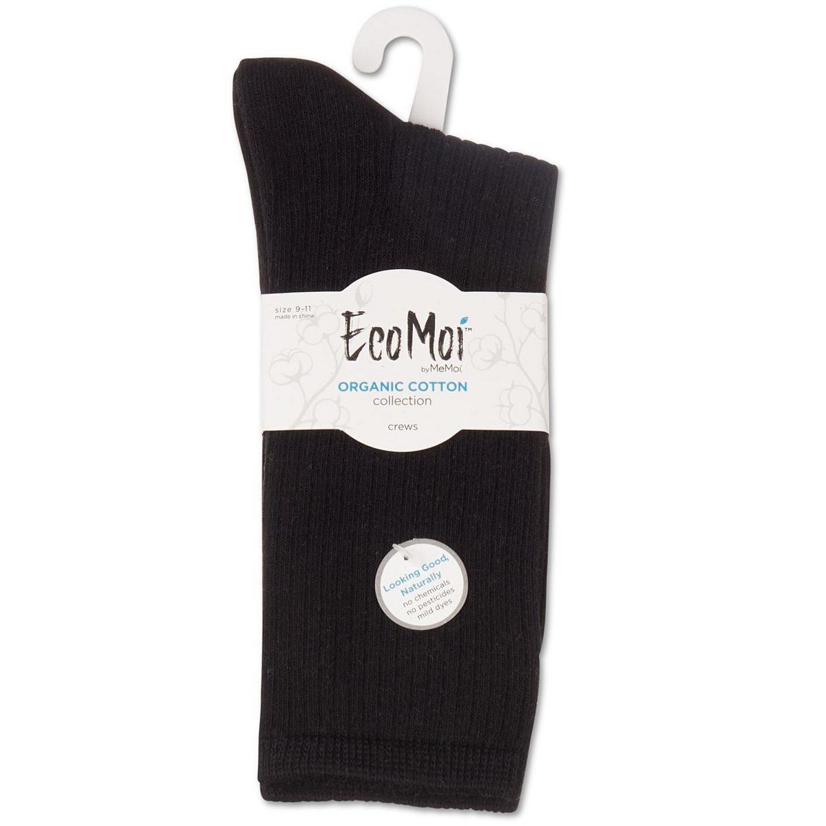 Memoi Women's Organic Cotton Flat Knit Breathable Crew Sock - thumbnail 4