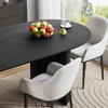 Lirago 67" Nordic Style Oval Dining Table - for 6 People 67*33.5 Black - 3 of 4
