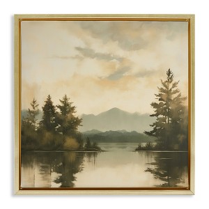 Stupell Industries Soft Beige Mountain Scenery, 18" x 18" - 1 of 4