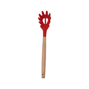 Unique Bargains Spoon Hand Wash Only Pasta Claw Silicone Wooden Handle 12.6" 1 Pc - 1 of 4