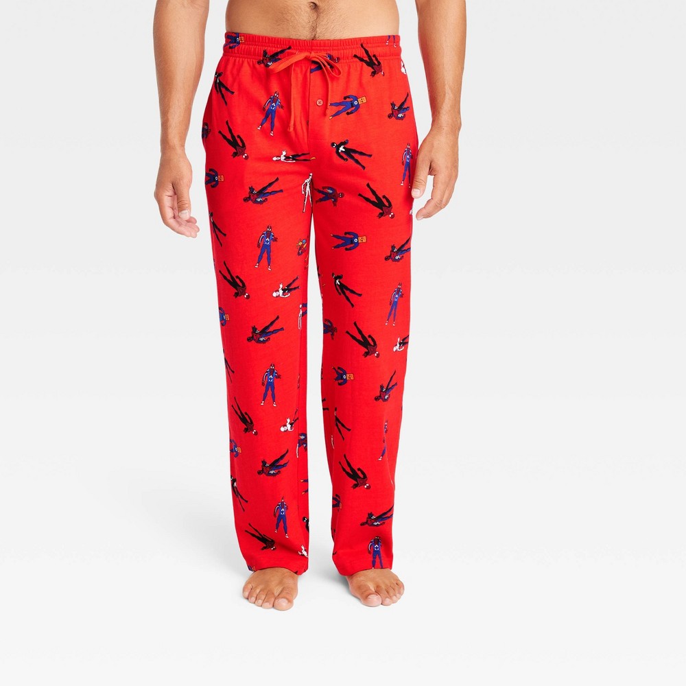 Men's Spider-Man Suit Character Pajama Pants - Red M