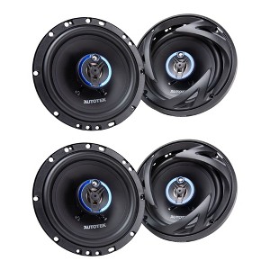 Autotek 4 Pack Street Machine 6.5 Inch 3-Way Car Audio Coaxial Speakers with Neo Mylar Soft Dome Tweeters for Crystal Clear Sound and Poly Cones - 1 of 4