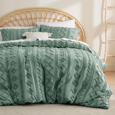 3 Pieces Boho Duvet Cover Set for All Seasons Soft Shabby Chic Embroidery Boho Bedding