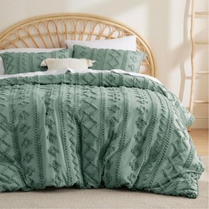3 Pieces Boho Duvet Cover Set for All Seasons Soft Shabby Chic Embroidery Boho Bedding - 1 of 4