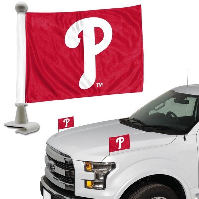 MLB Philadelphia Phillies Ambassador Car Flags - 2pk